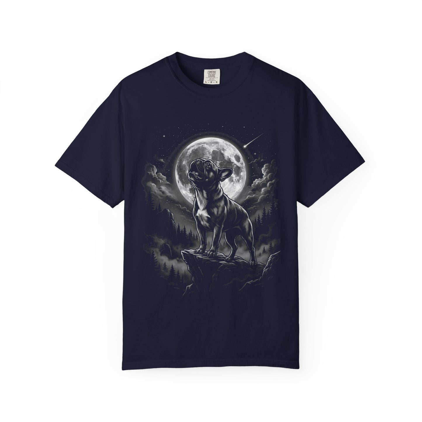 Born to Howl French Bulldog T-Shirt in True Navy from When Dogs Fly