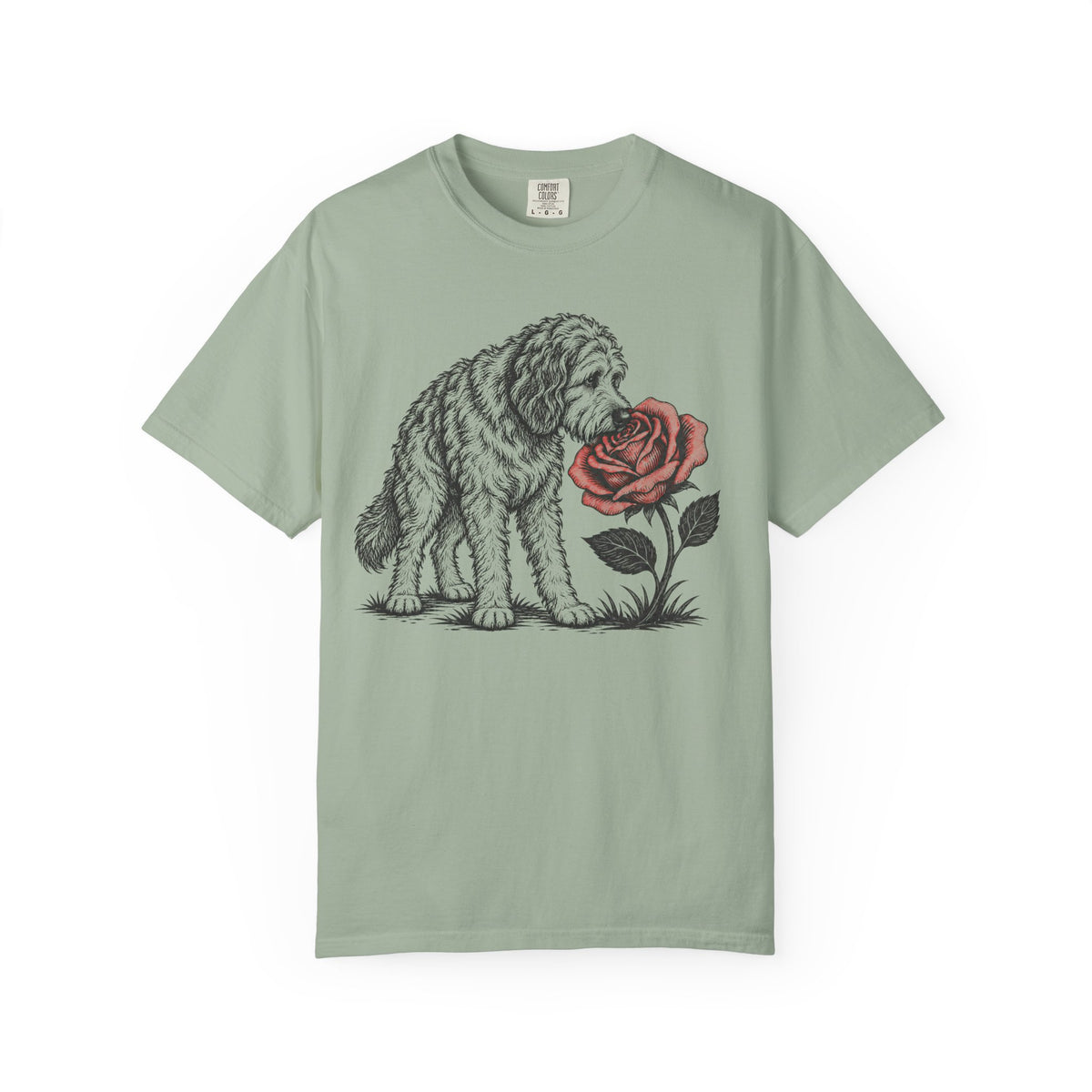 A Nose for Roses Doodle T-Shirt in Bay from When Dogs Fly