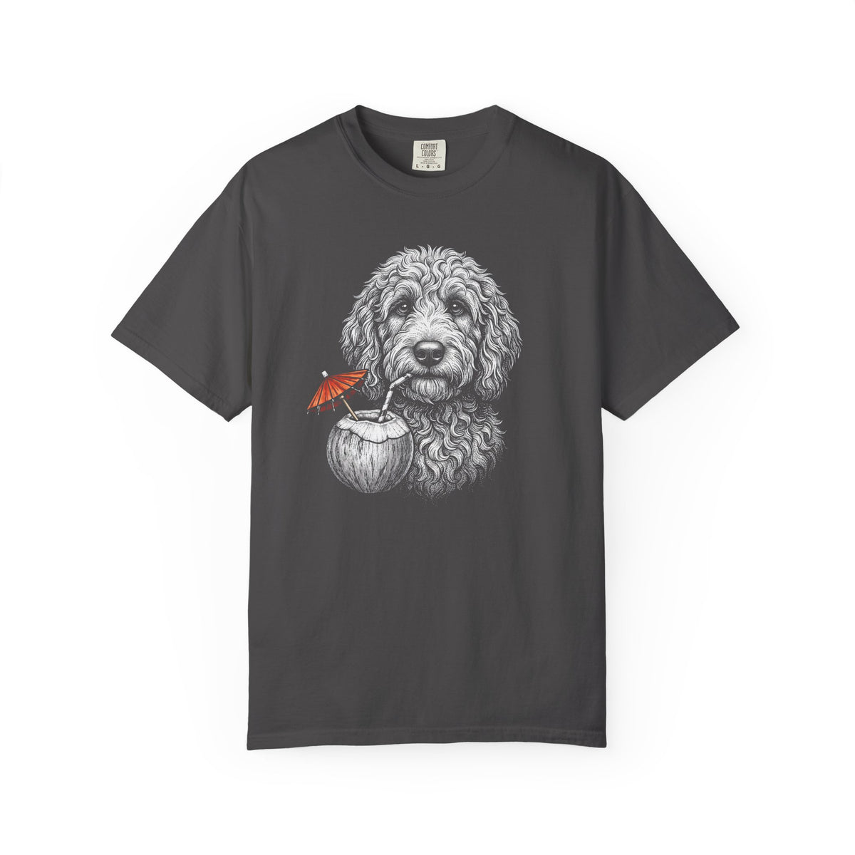 Island Time Doodle T-Shirt in Graphite from When Dogs Fly
