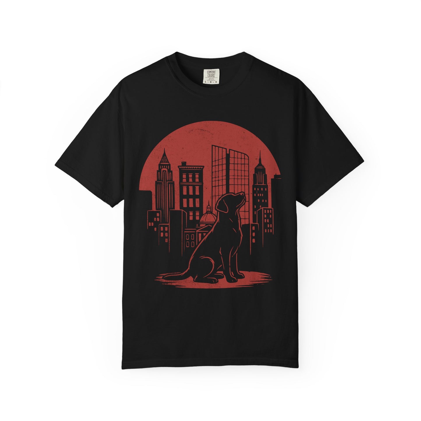 Big City Labrador Retriever T-Shirt in Black from When Dogs Fly