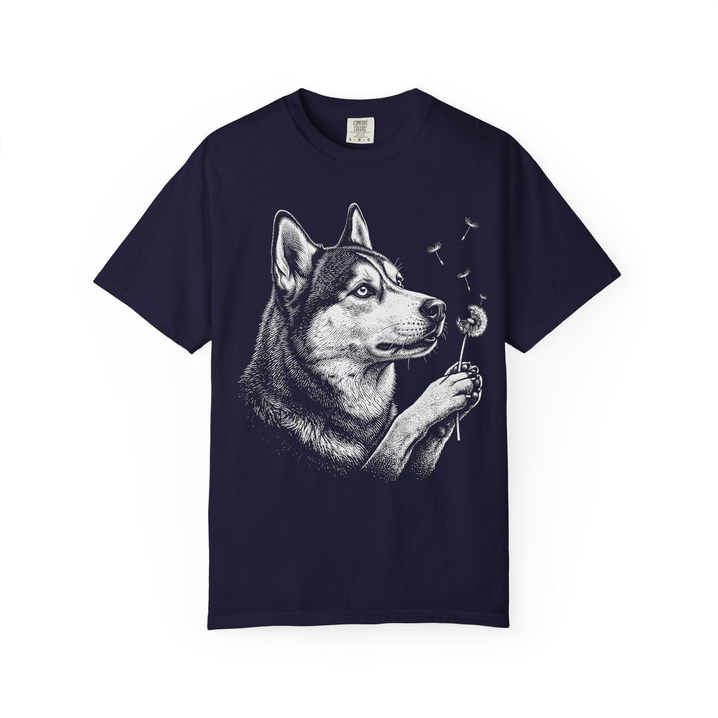 Siberian Husky Dandelion Seeds T-Shirt