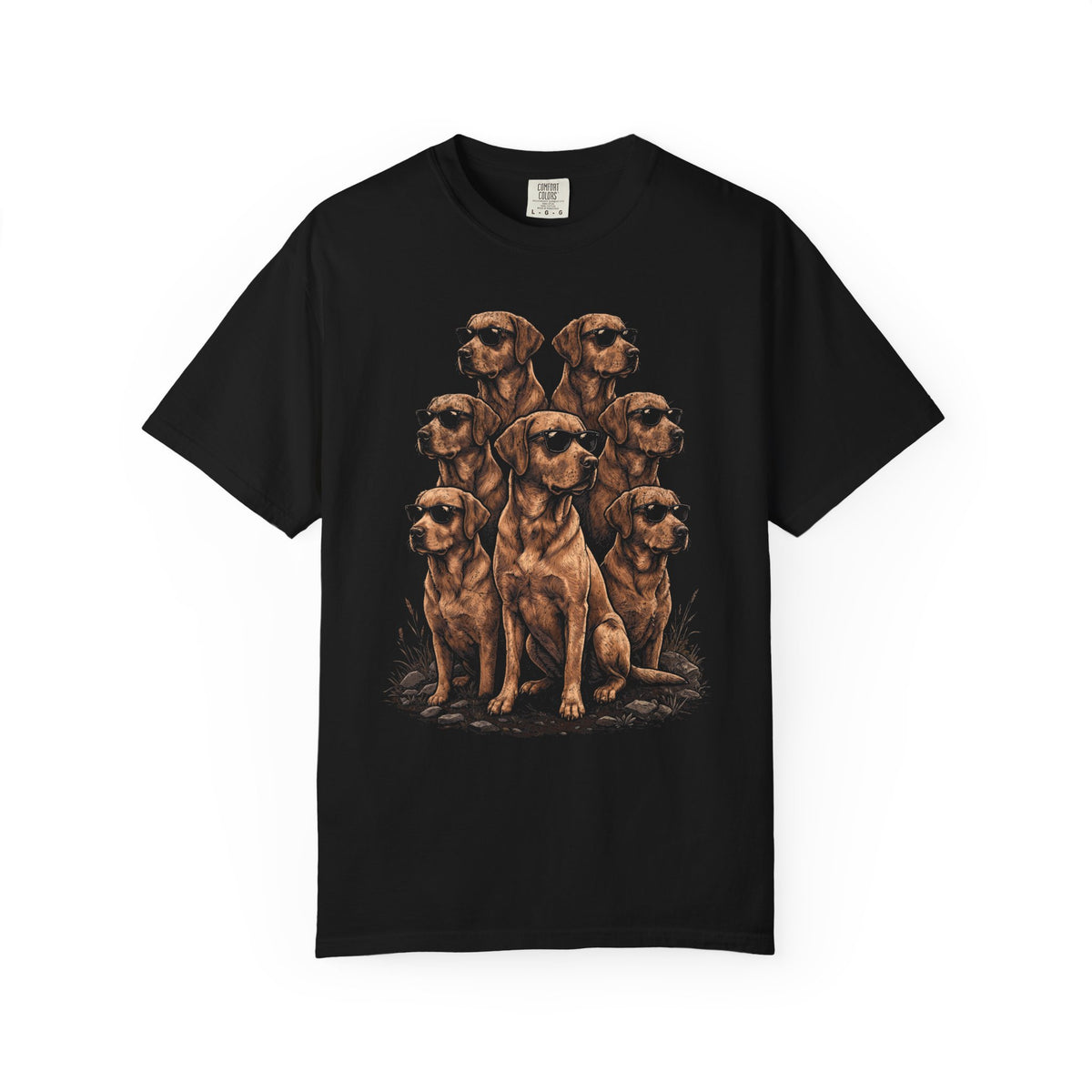 The Labrador Retriever Crew T-Shirt in Black from When Dogs Fly