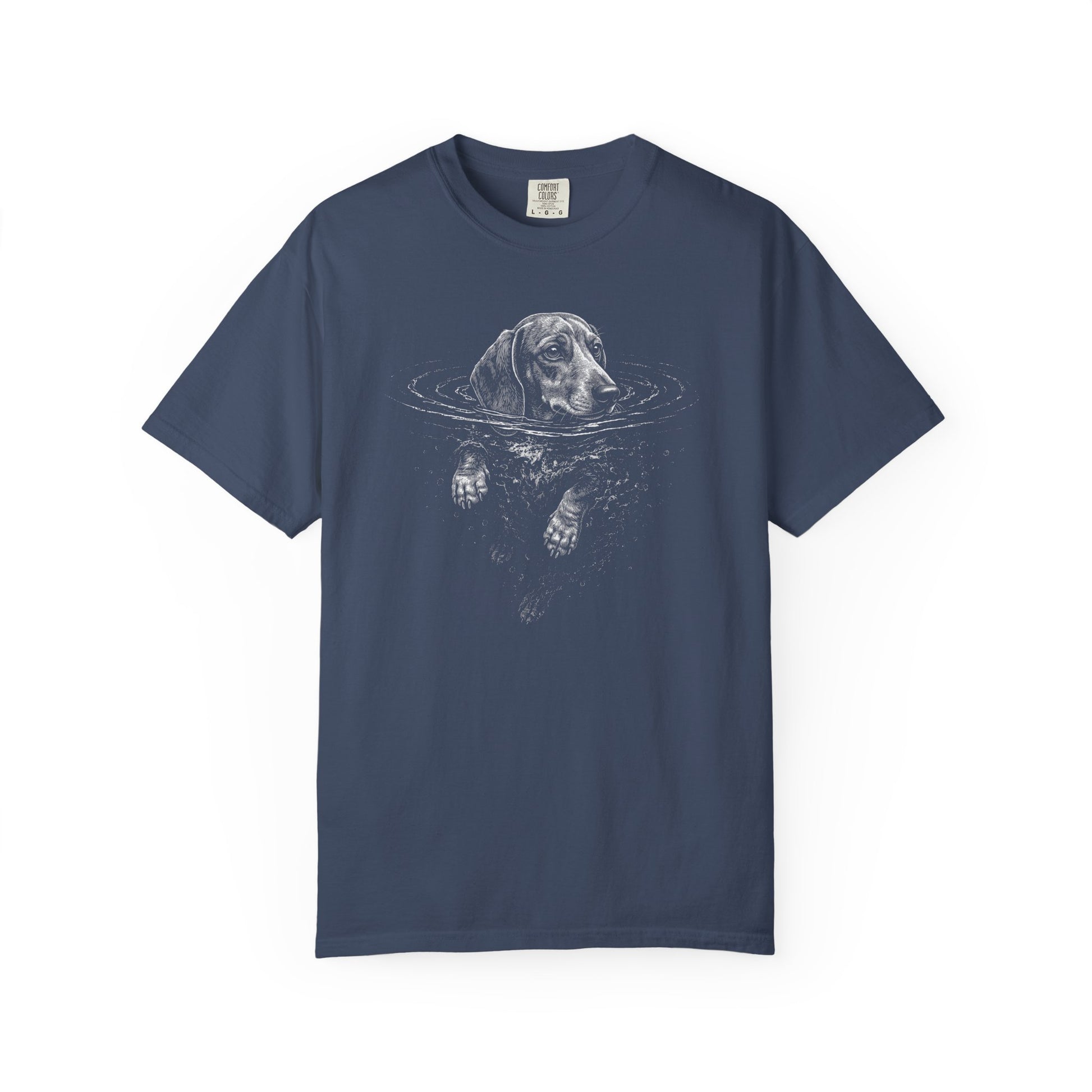 Dachshund Dog Paddle T-Shirt in Midnight from When Dogs Fly