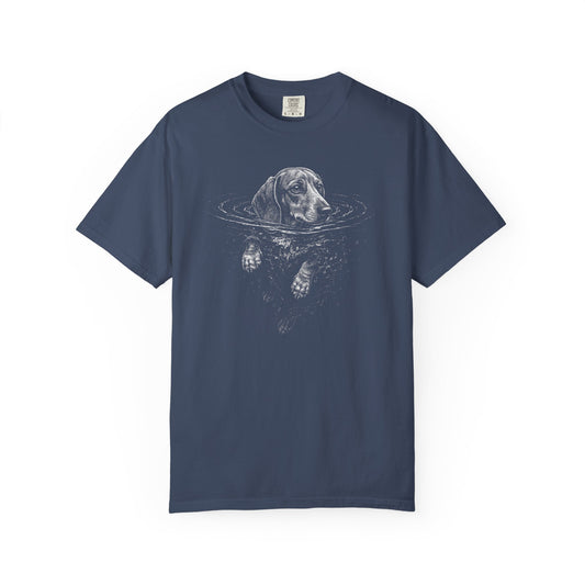 Dachshund Dog Paddle T-Shirt in Midnight from When Dogs Fly