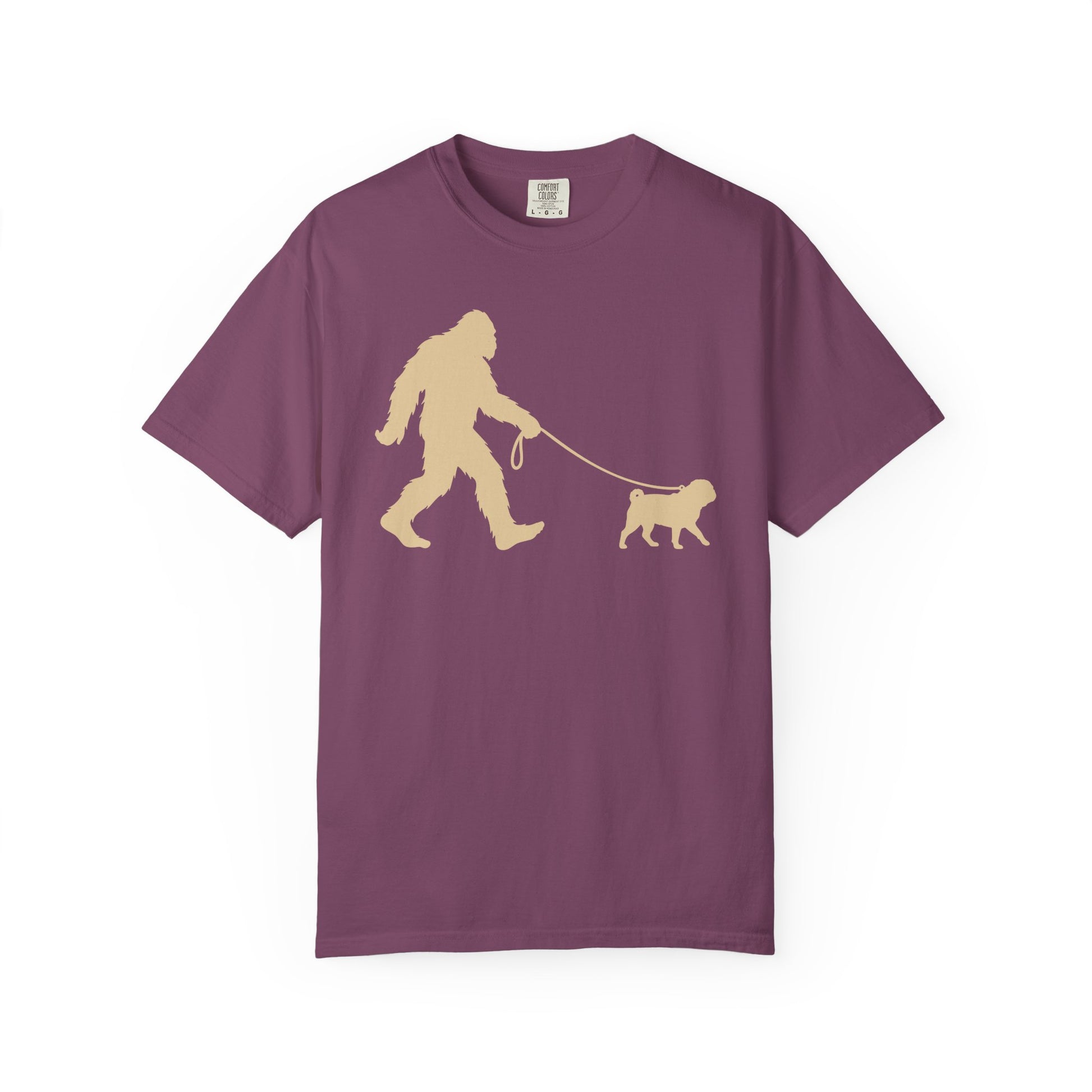 Bigfoot's Pug T-Shirt in Berry from When Dogs Fly