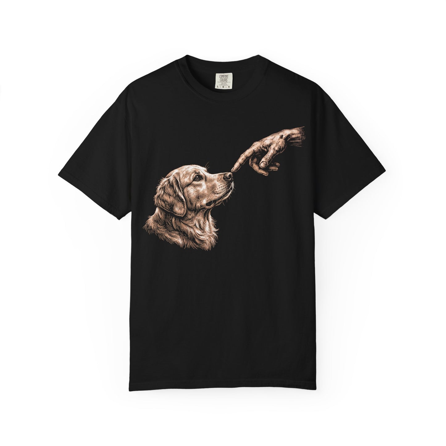 The Big Boop Golden Retriever T-Shirt in Black from When Dogs Fly