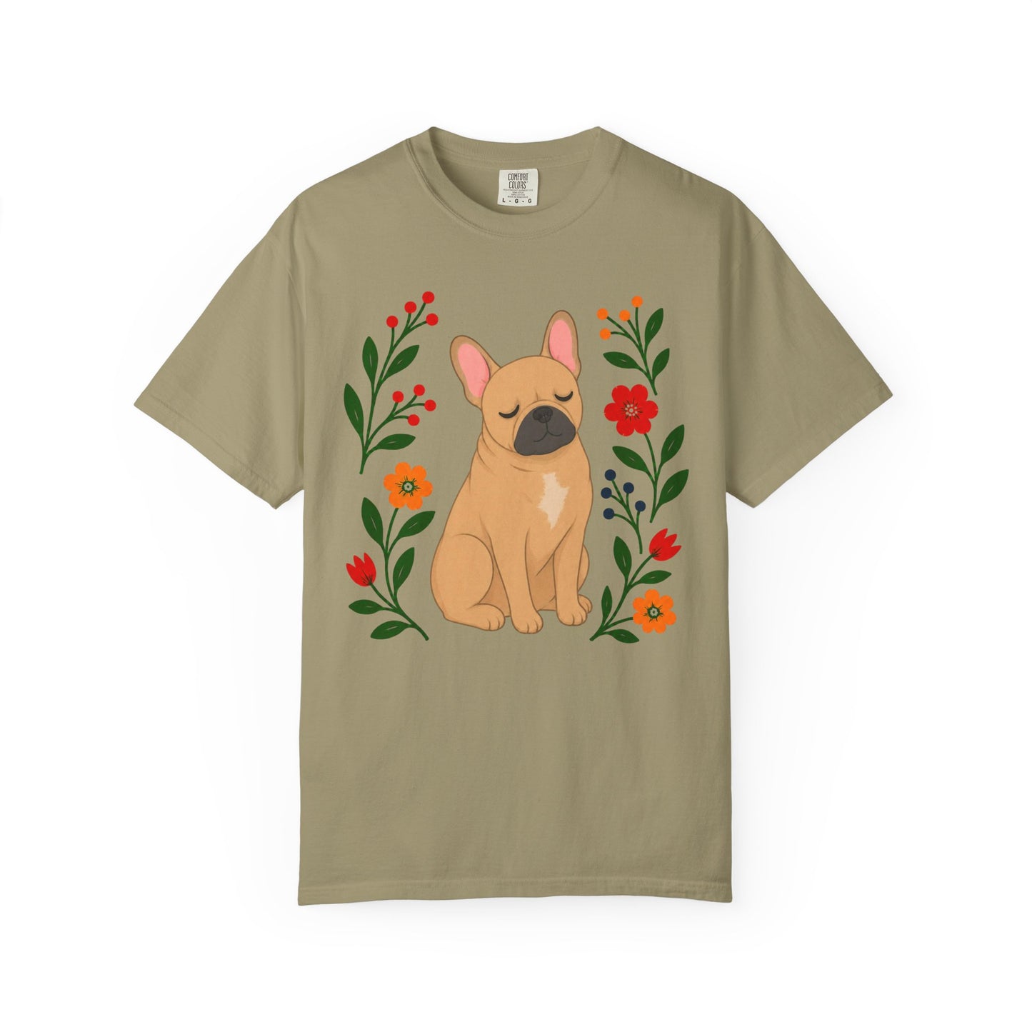 Wildflower Daydreaming French Bulldog T-Shirt