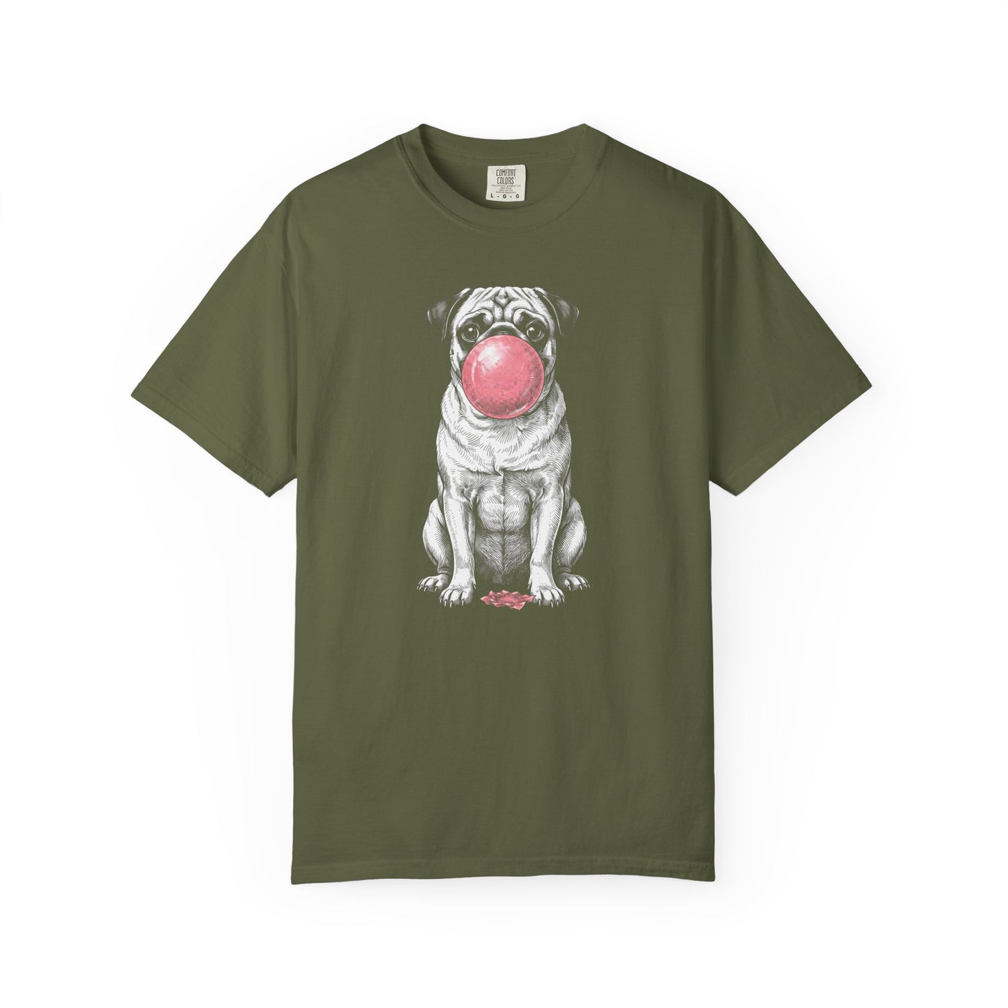 Bubblegum Pug T-Shirt in Hemp from When Dogs Fly