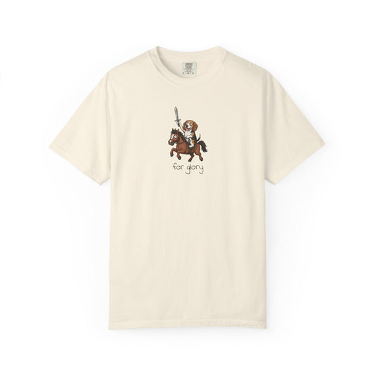 For Glory Beagle T-Shirt in Ivory from When Dogs Fly