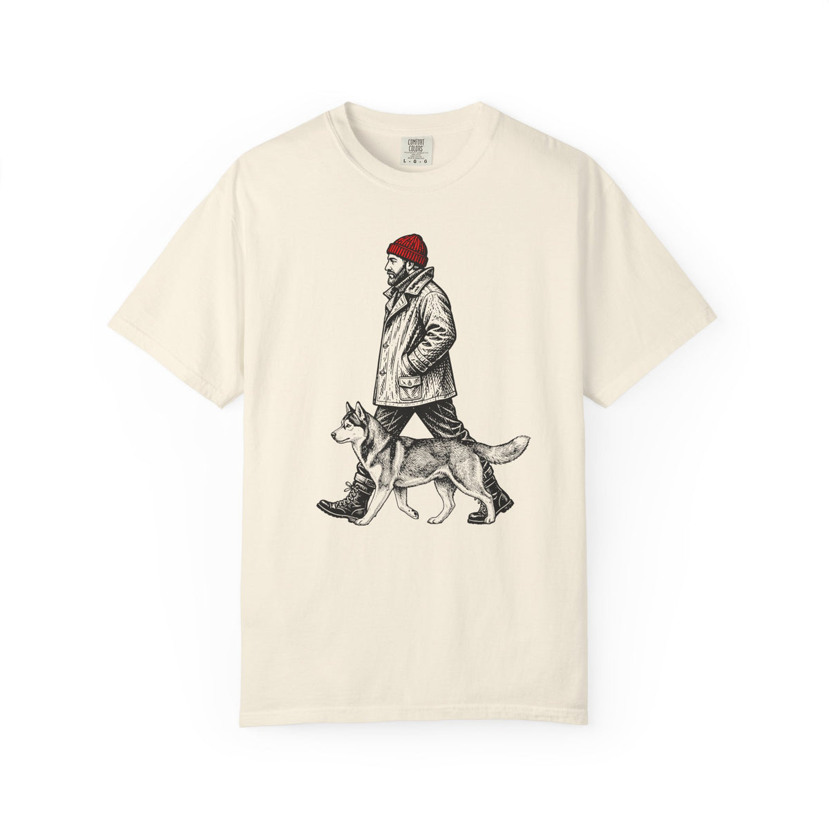 Good Company Vintage Siberian Husky T-Shirt in Ivory from When Dogs Fly