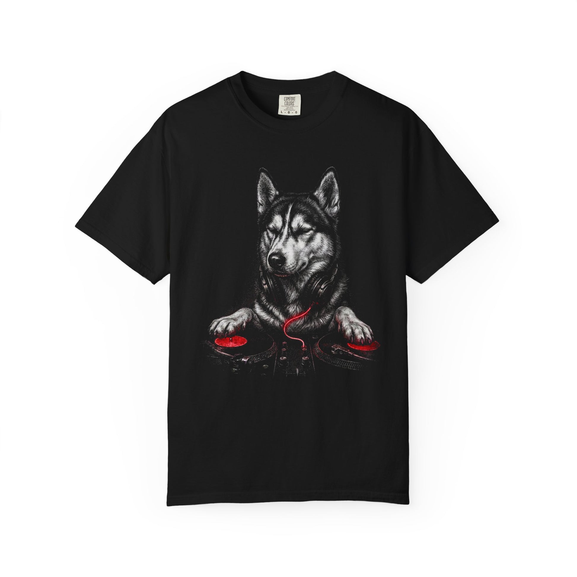 Spin, Sit, Stay Red Mix Siberian Husky T-Shirt from When Dogs Fly