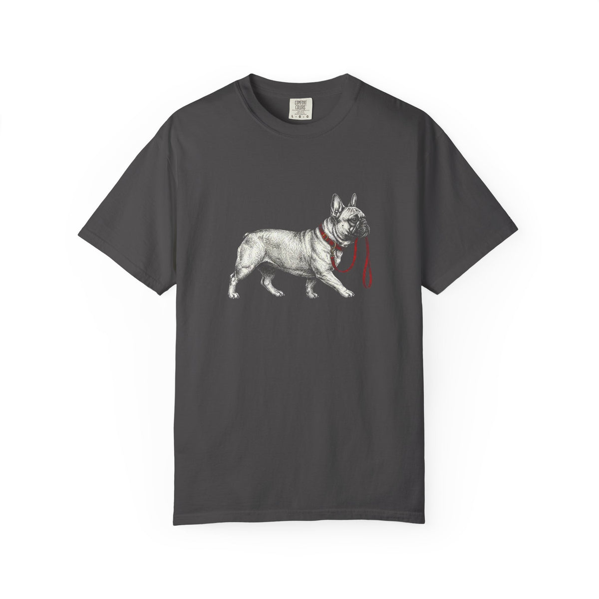 Never Walk Alone French Bulldog T-Shirt in Graphite from When Dogs Fly