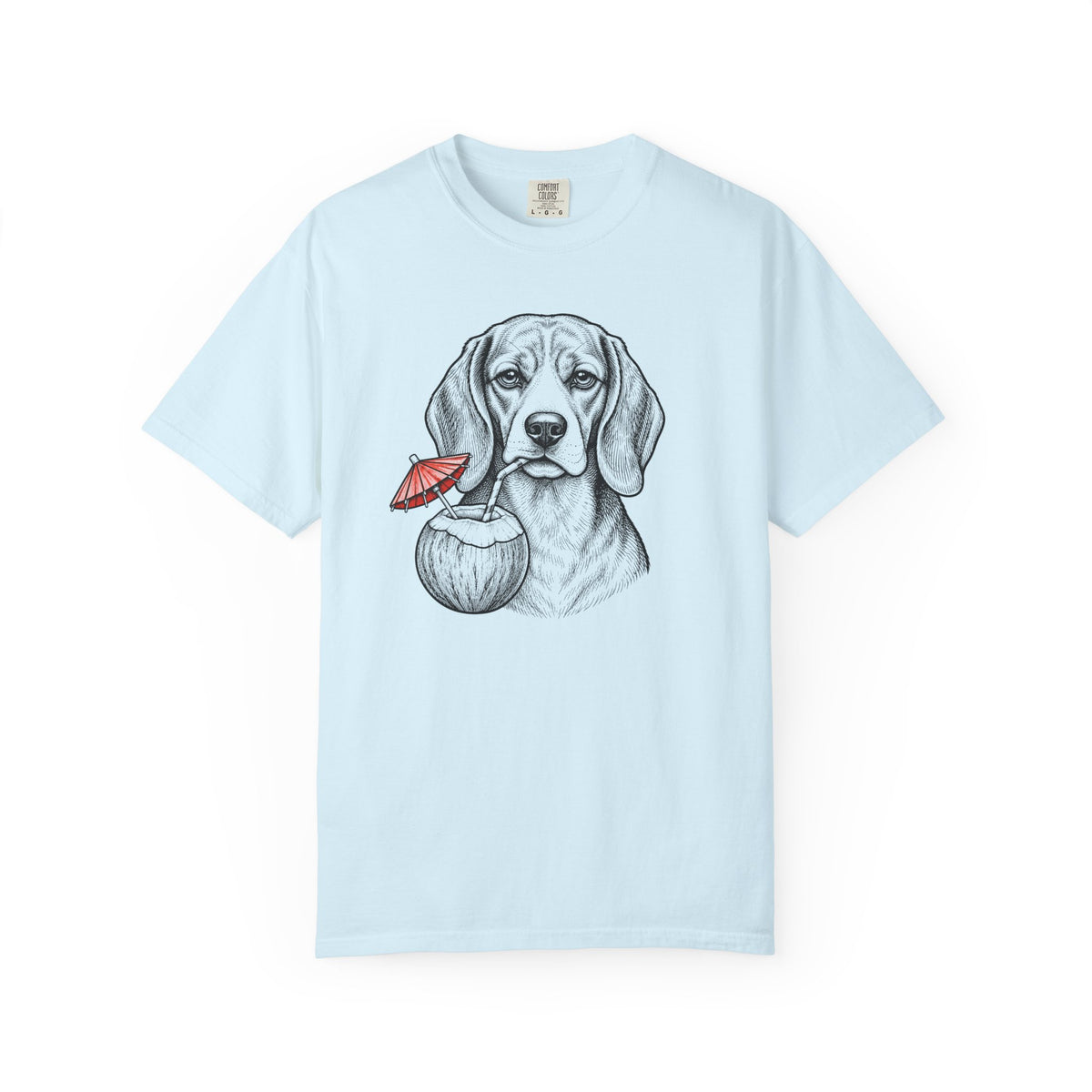 Island Time Beagle T-Shirt in Chambray from When Dogs Fly
