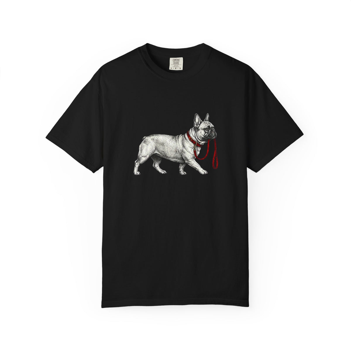 Never Walk Alone French Bulldog T-Shirt in Black from When Dogs Fly