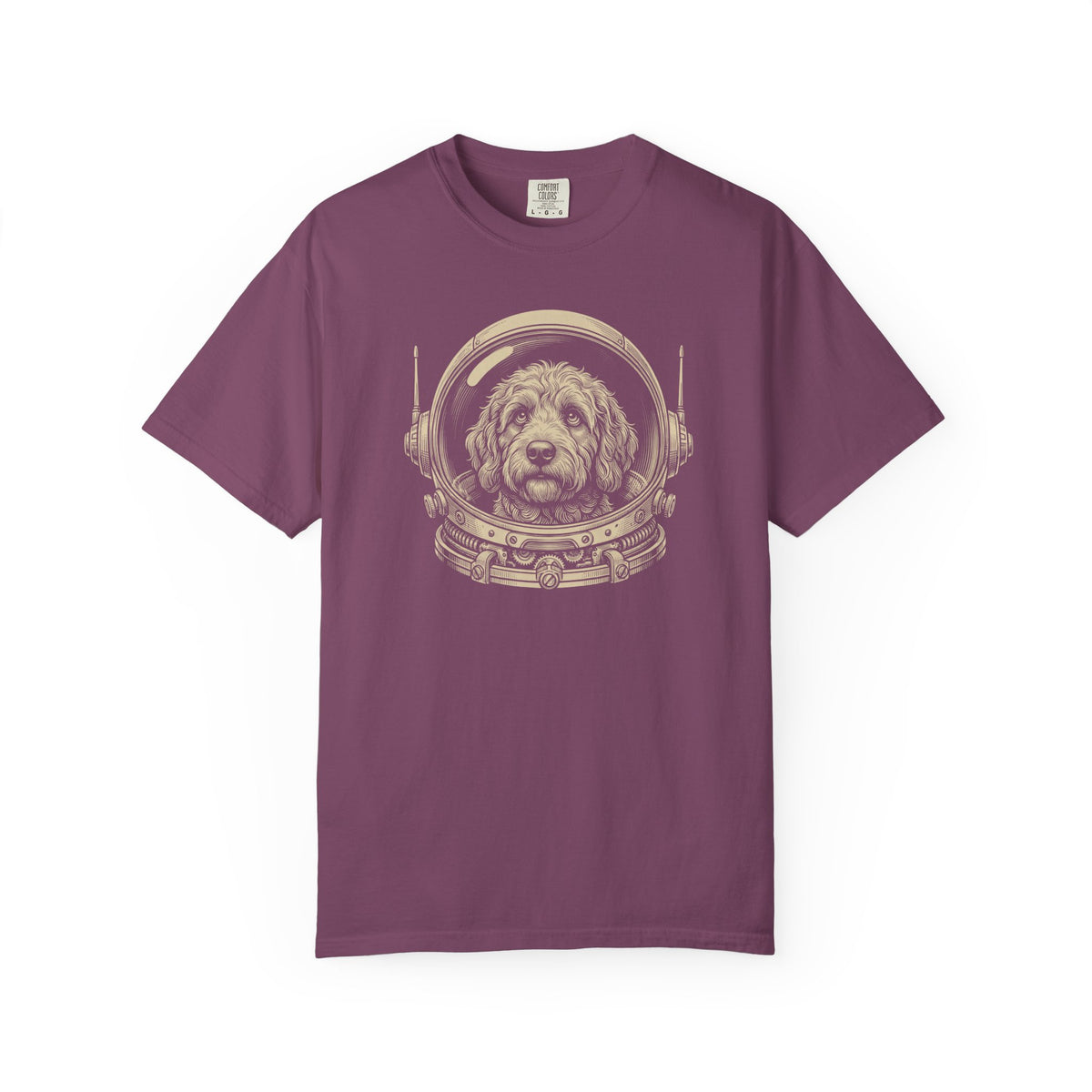 Astronaut Labradoodle T-Shirt in Berry from When Dogs Fly