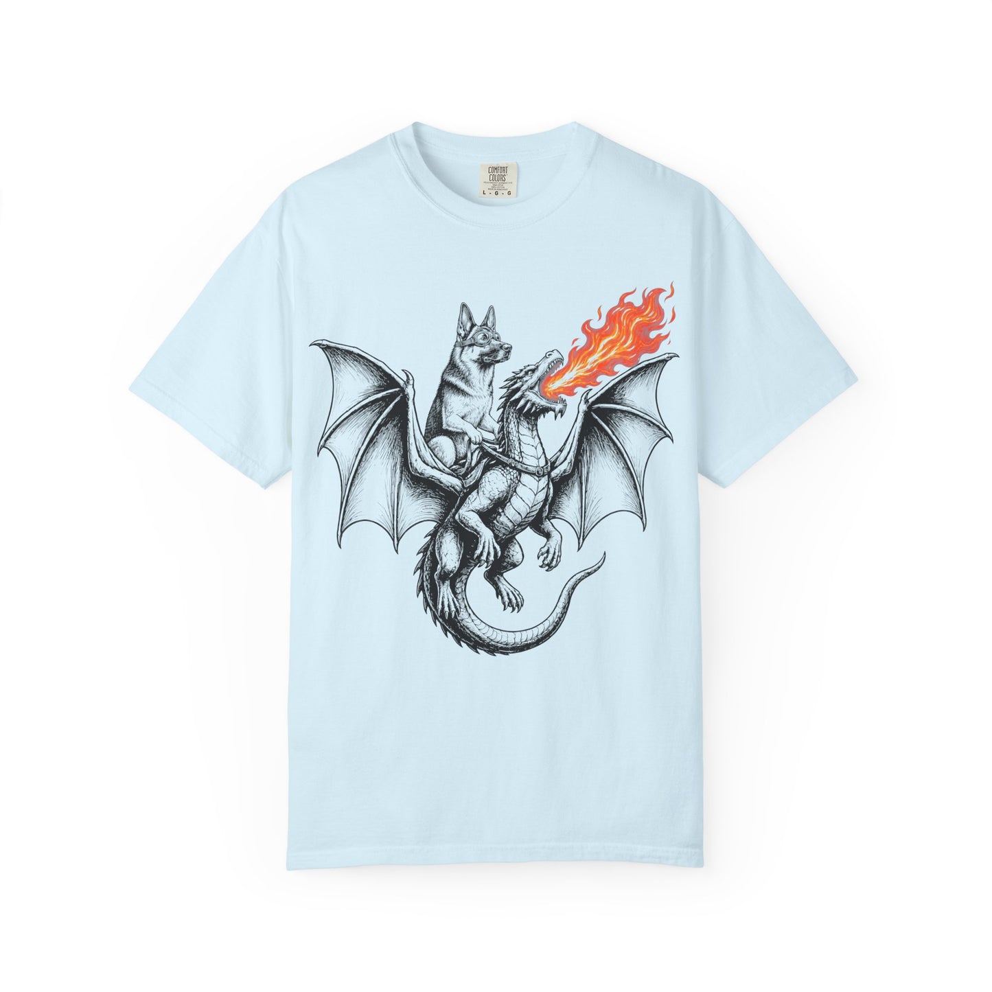 Dragon Riding German Shepherd T-Shirt