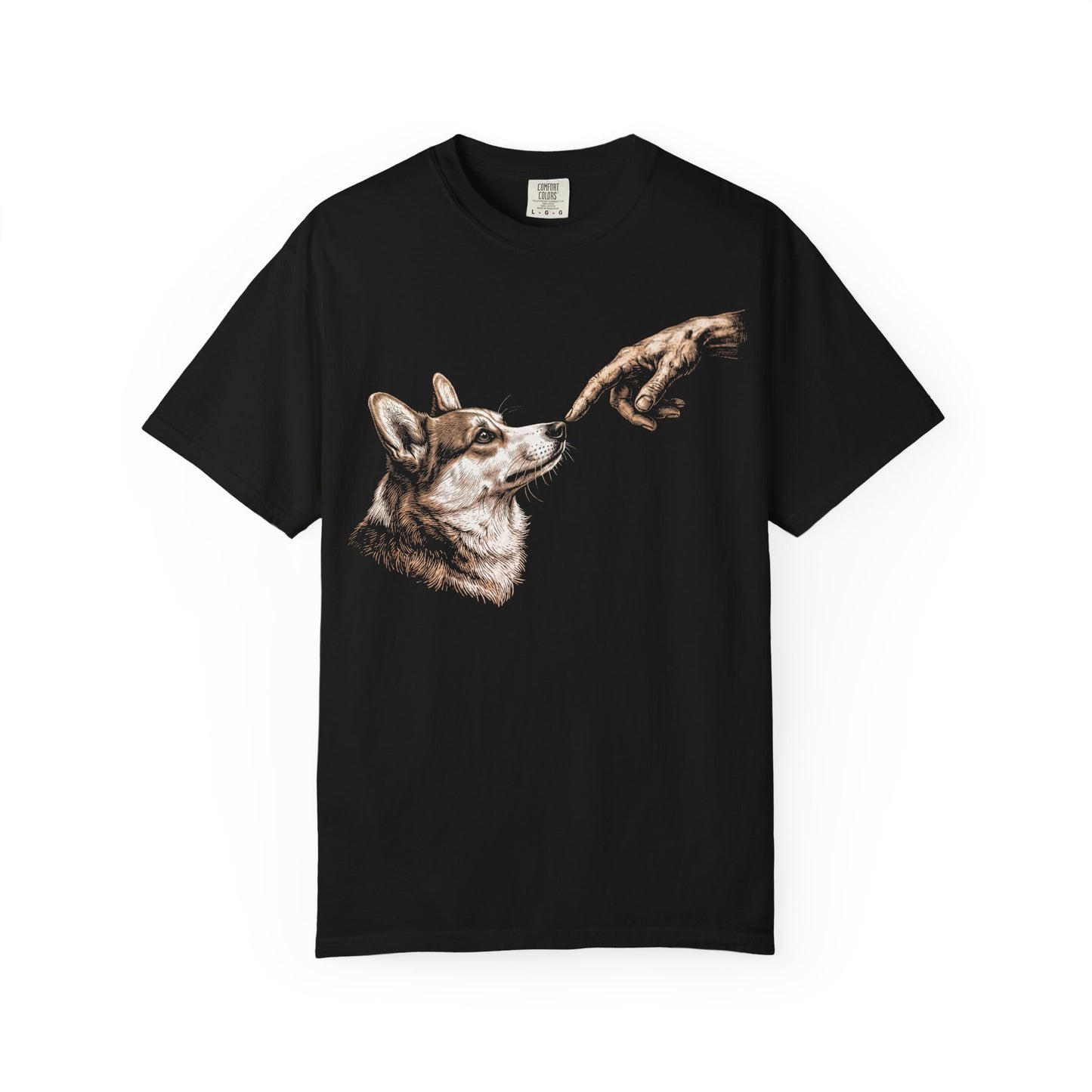 The Big Boop Corgi T-Shirt in Black from When Dogs Fly