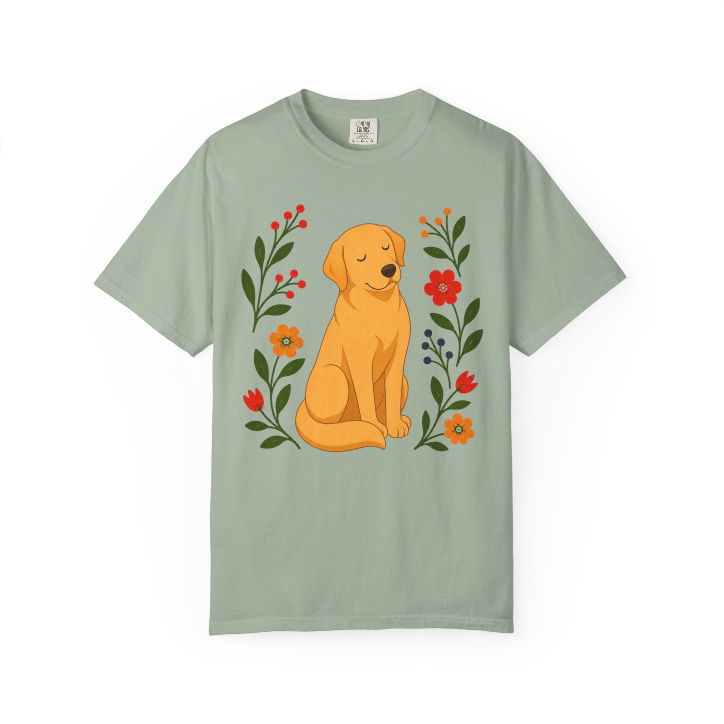 Wildflower Daydreaming Labrador Retriever T-Shirt
