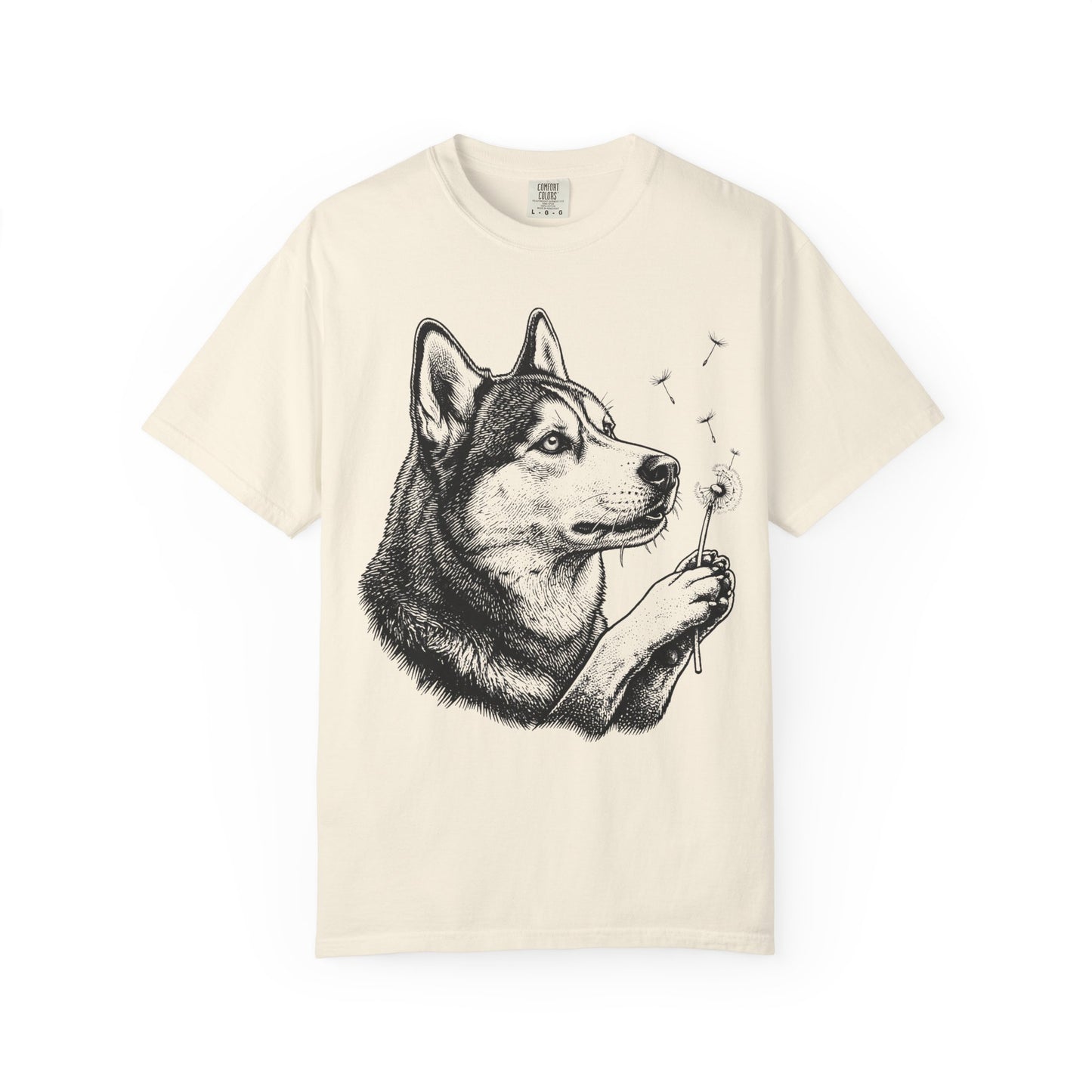 Siberian Husky Dandelion Seeds T-Shirt
