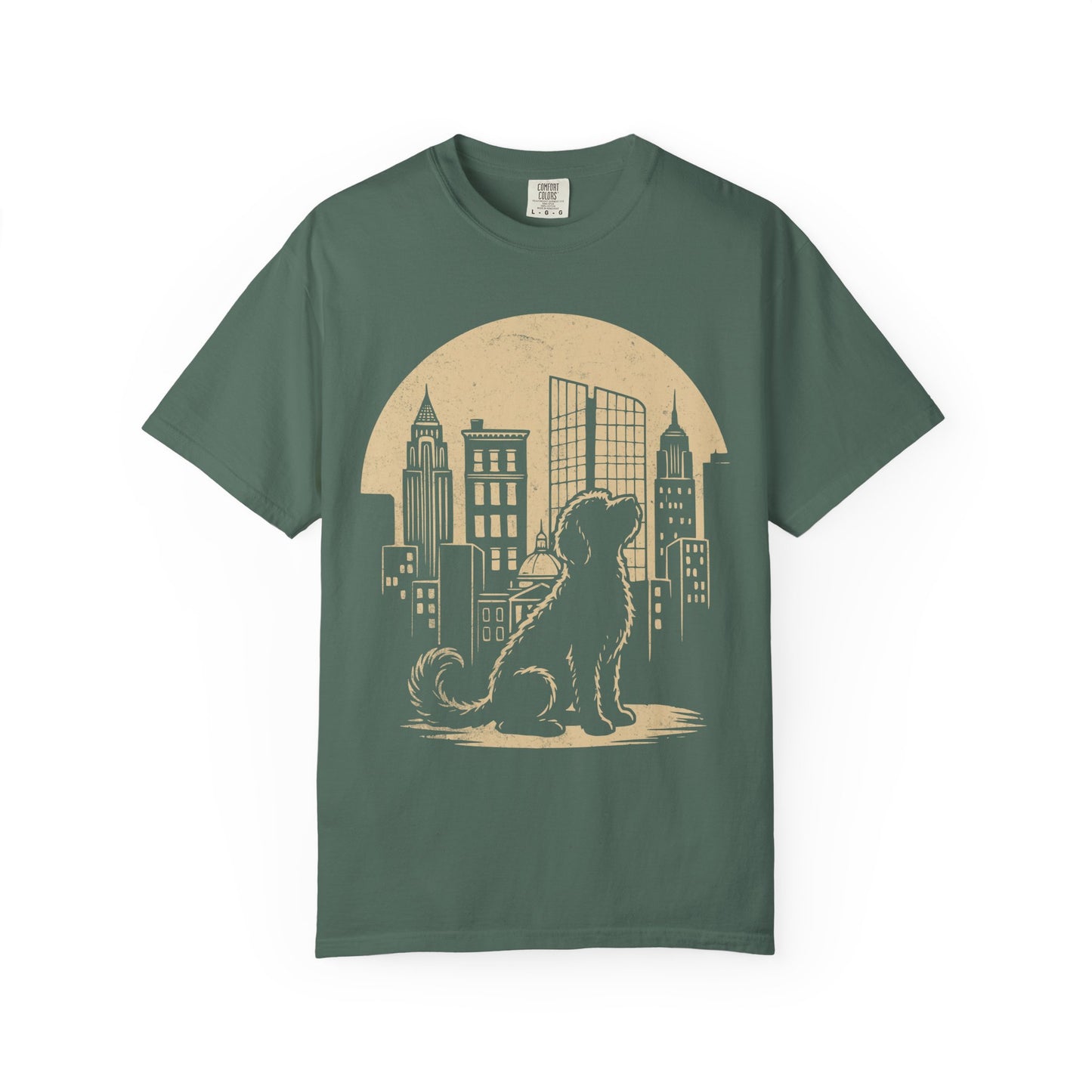 Big City Labradoodle T-Shirt in Blue Spruce from When Dogs Fly