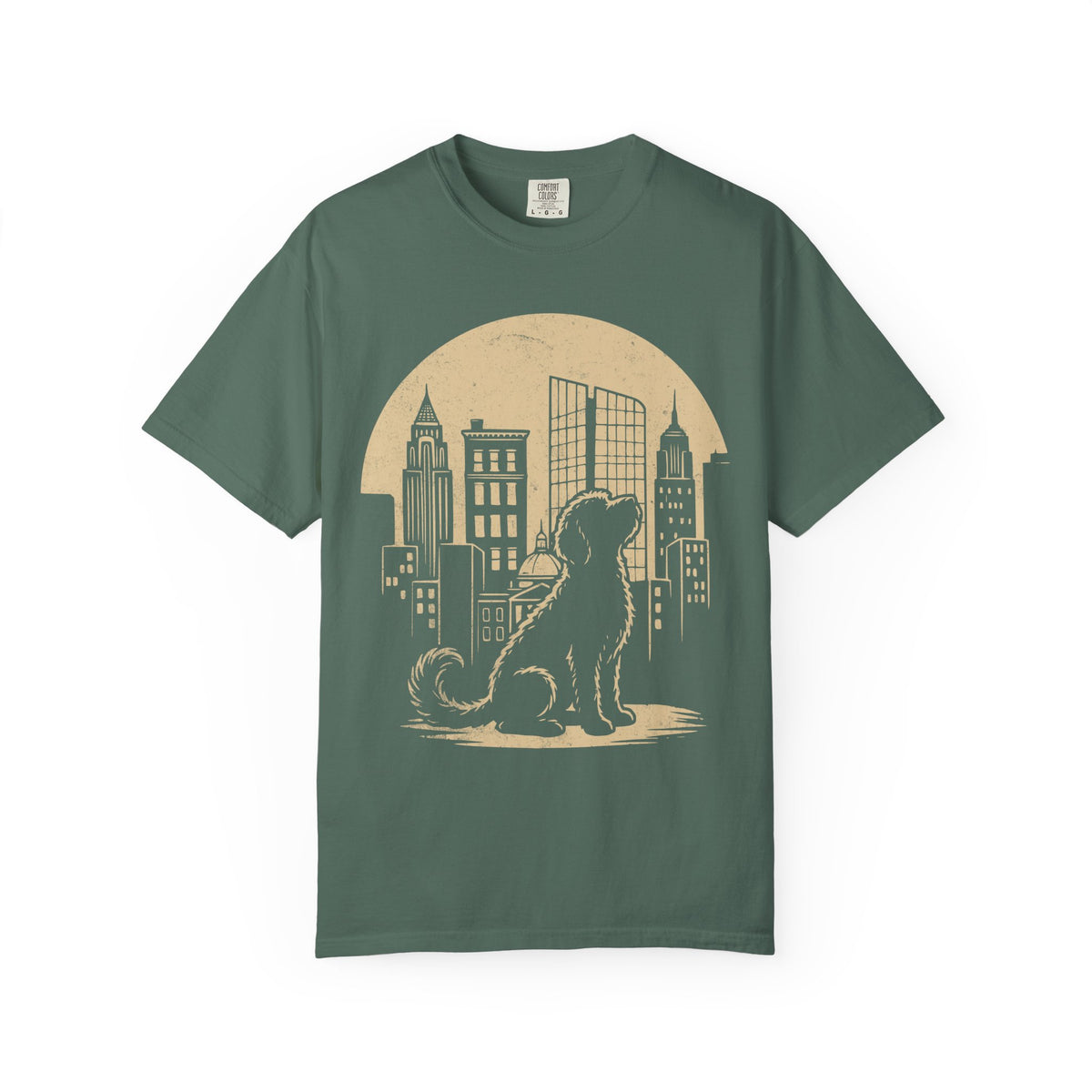 Big City Labradoodle T-Shirt in Blue Spruce from When Dogs Fly