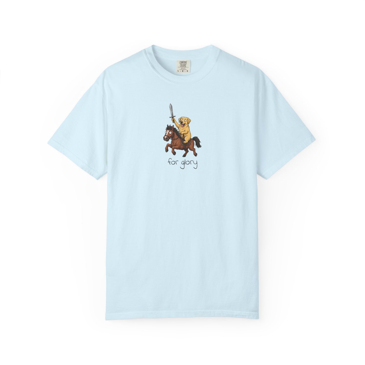 For Glory Labrador Retriever T-Shirt in Chambray from When Dogs Fly