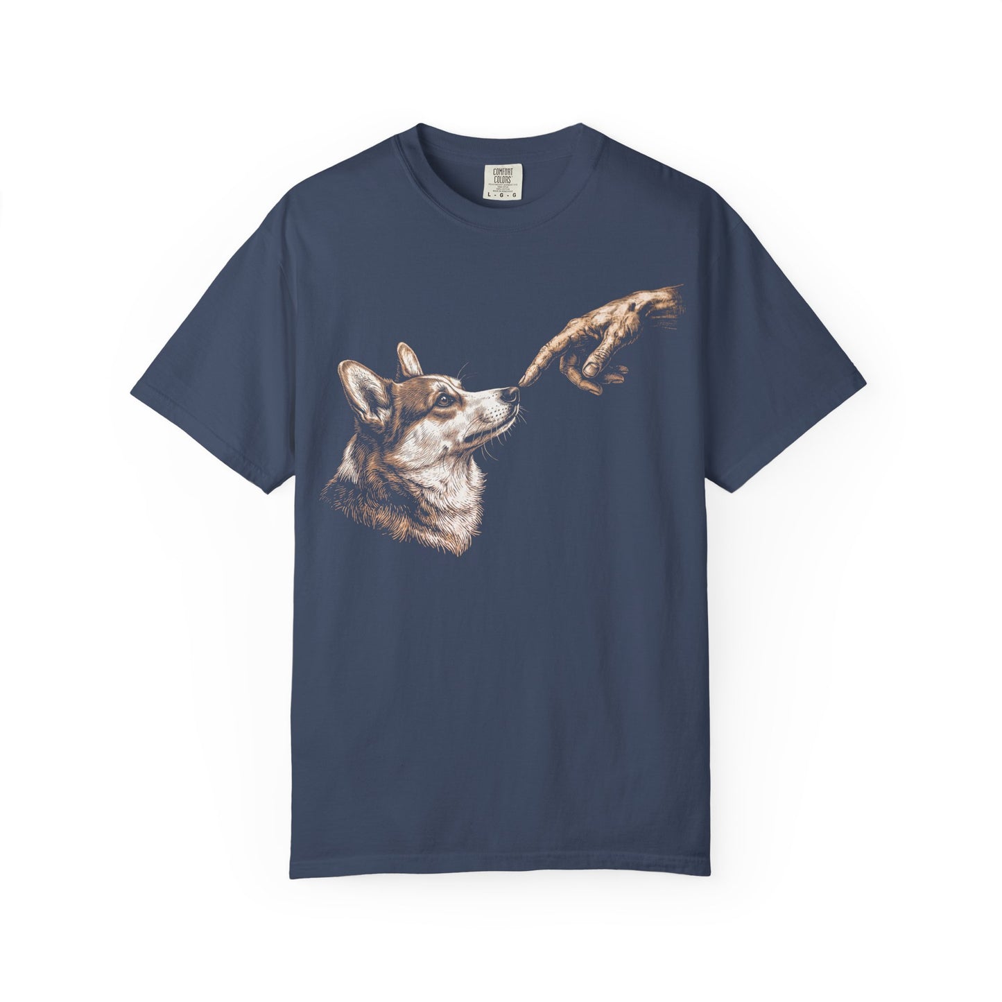 The Big Boop Corgi T-Shirt in Midnight from When Dogs Fly