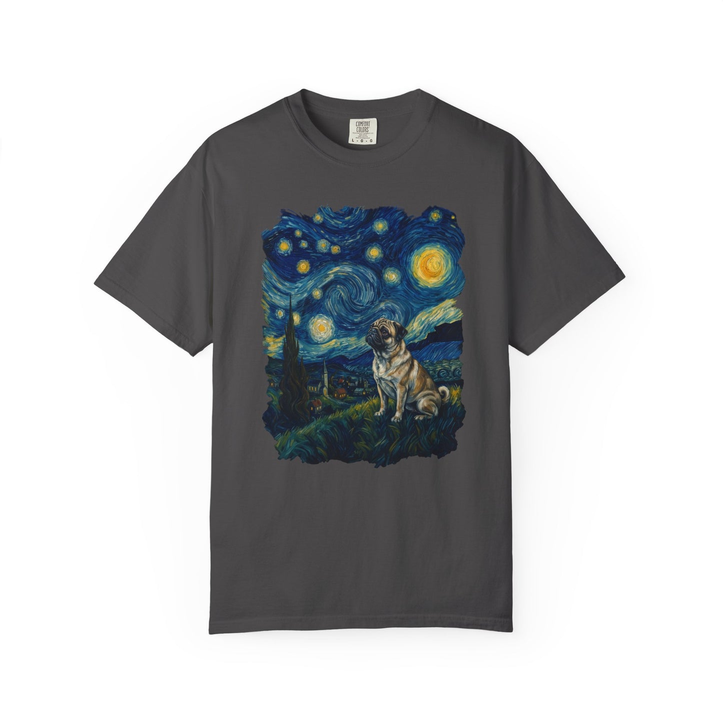 Starry Night Pug T-Shirt