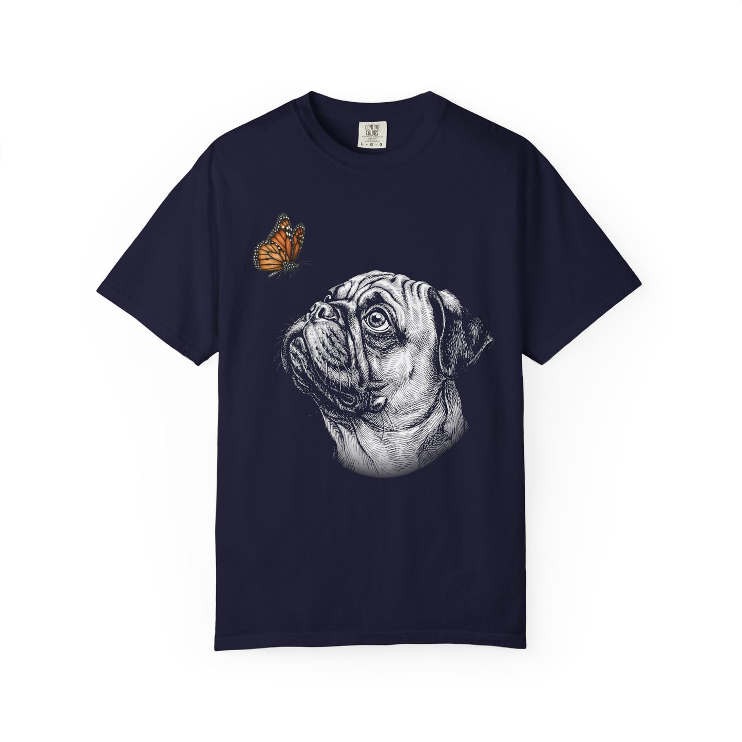 Hello Butterfly Pug T-Shirt