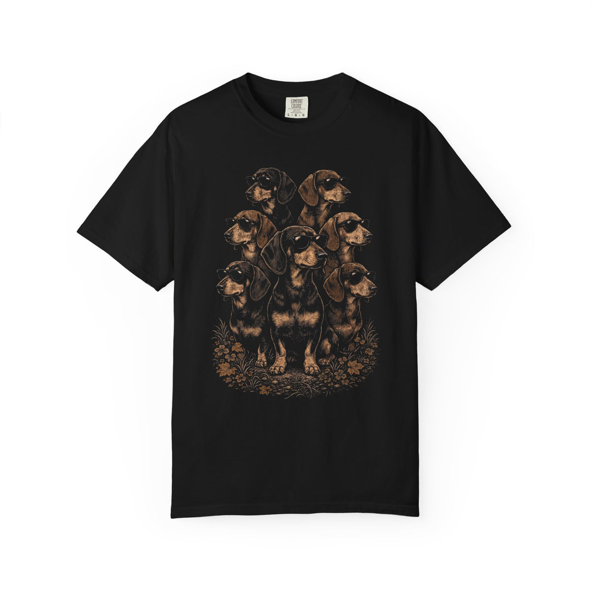The Dachshund Crew T-Shirt in Black from When Dogs Fly