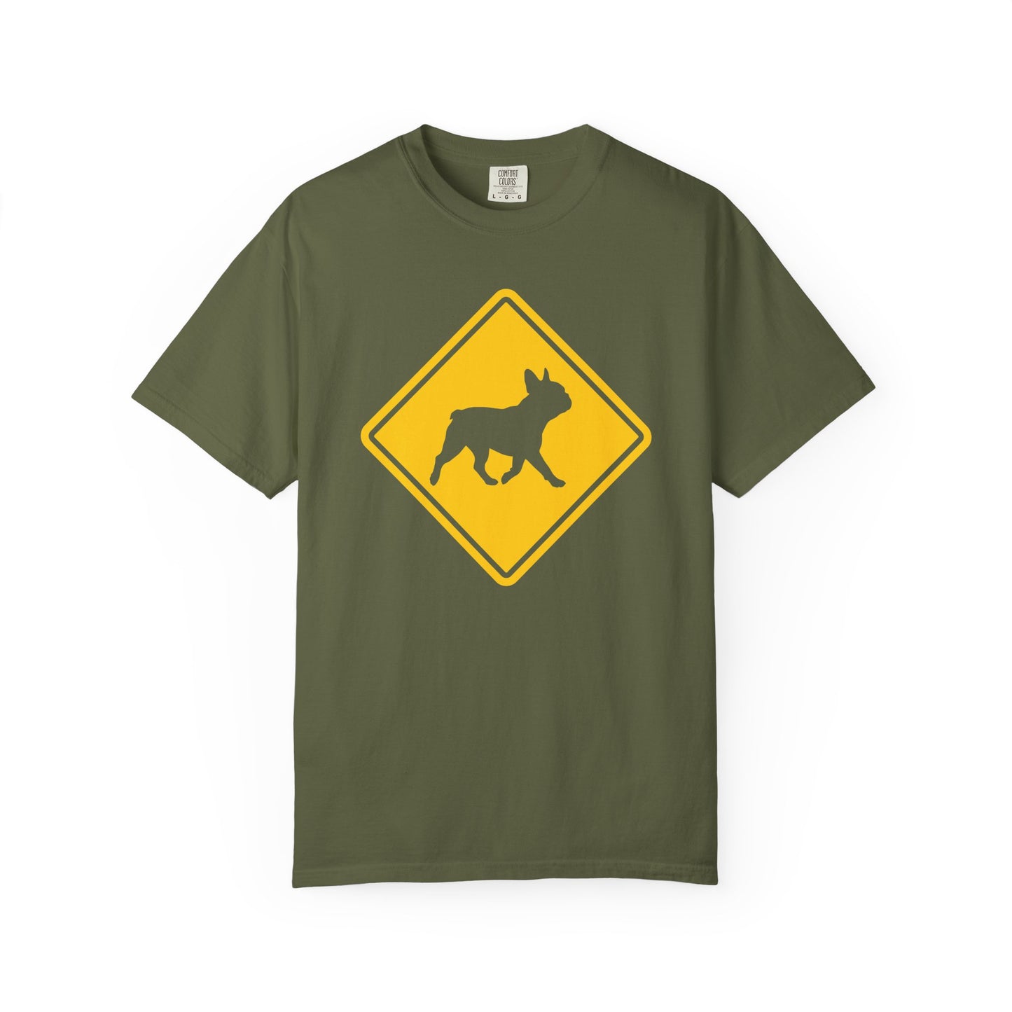 French Bulldog Dog Crossing T-Shirt in Hemp from When Dogs Fly