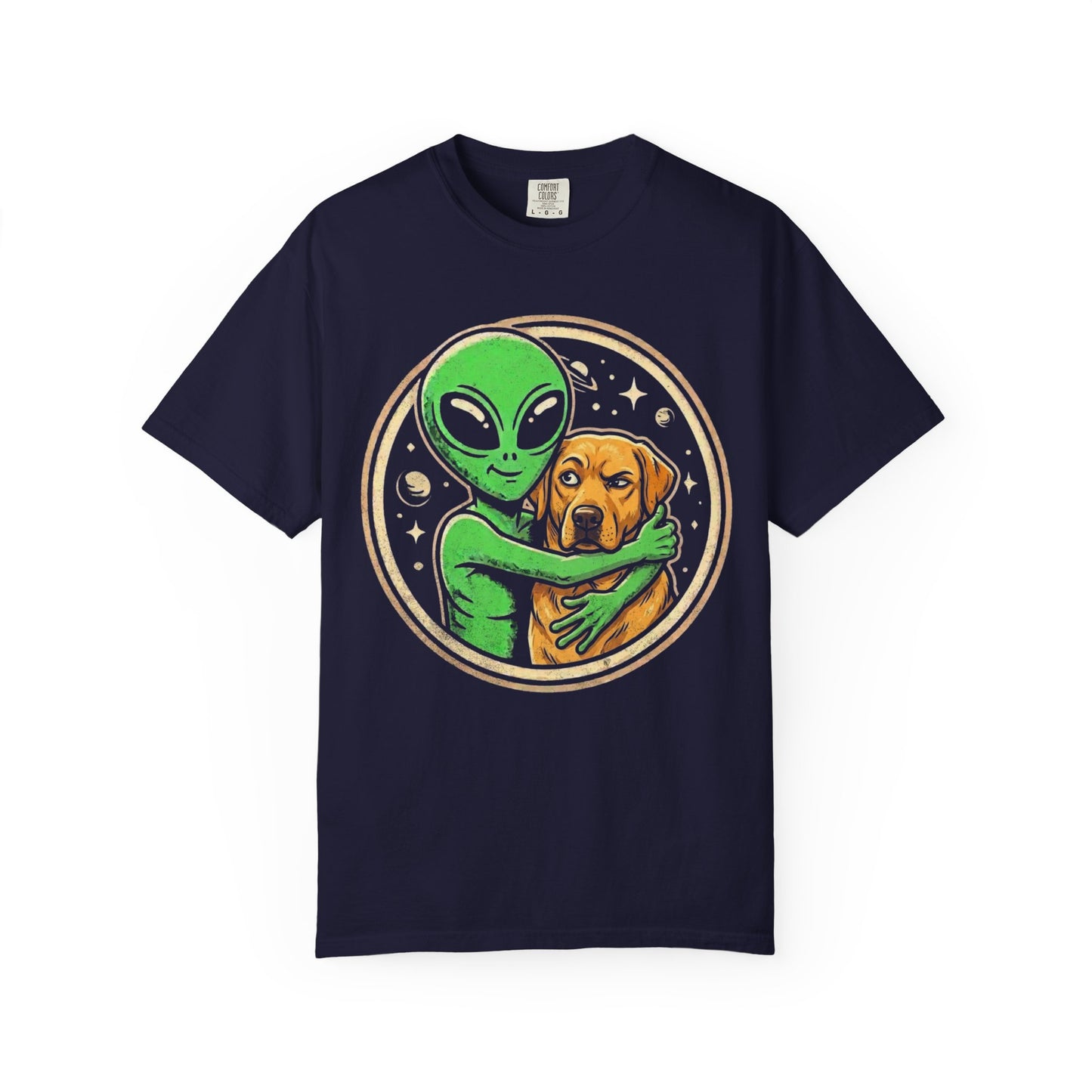 Every Alien Needs a Labrador Retriever T-Shirt in True Navy from When Dogs Fly
