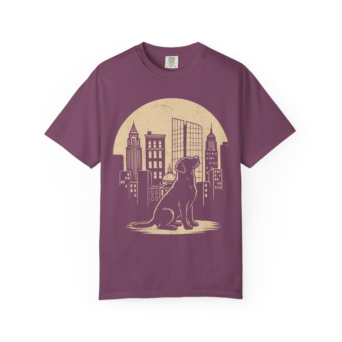 Big City Labrador Retriever T-Shirt in Berry from When Dogs Fly