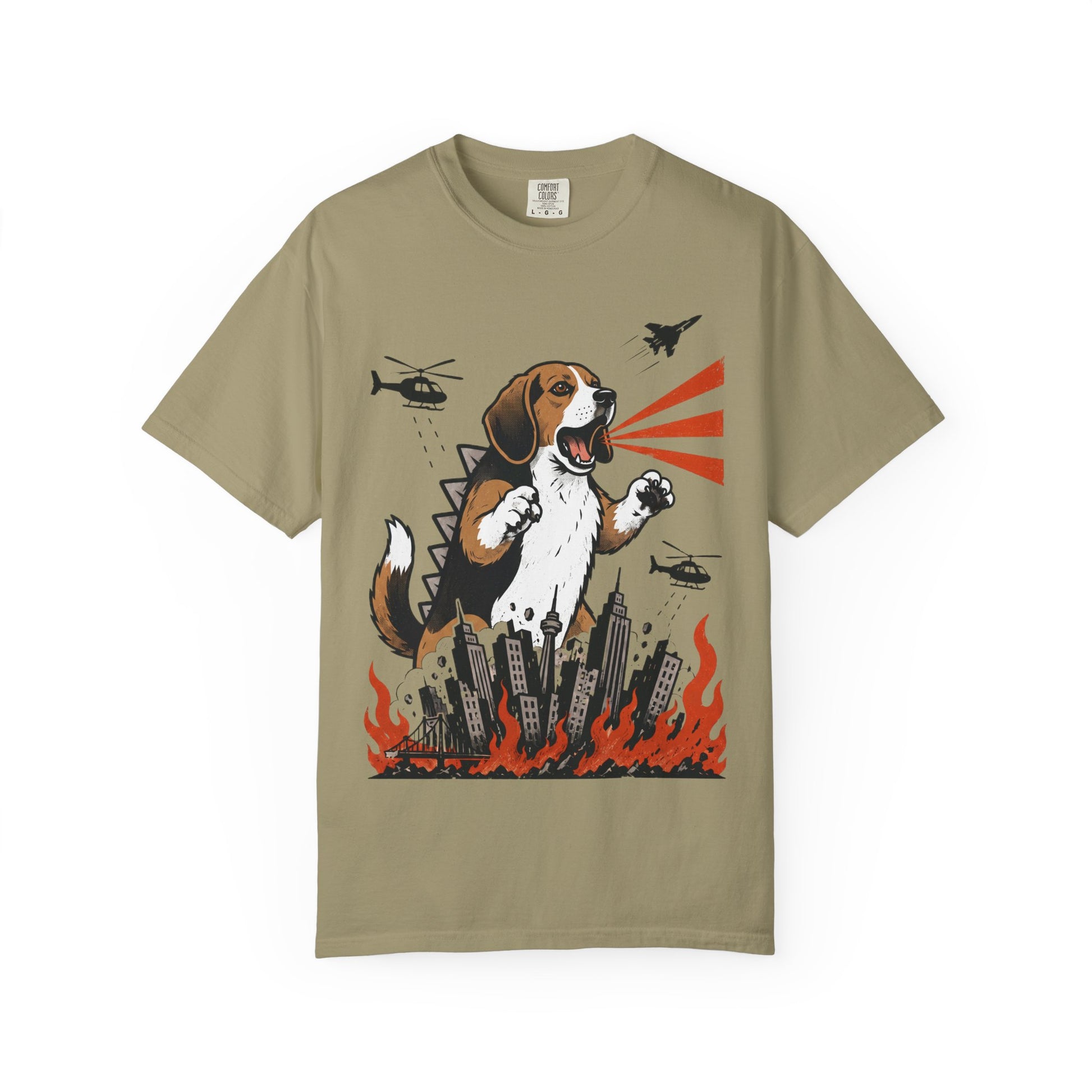 Unleashed Beagle T-Shirt in Khaki from When Dogs Fly