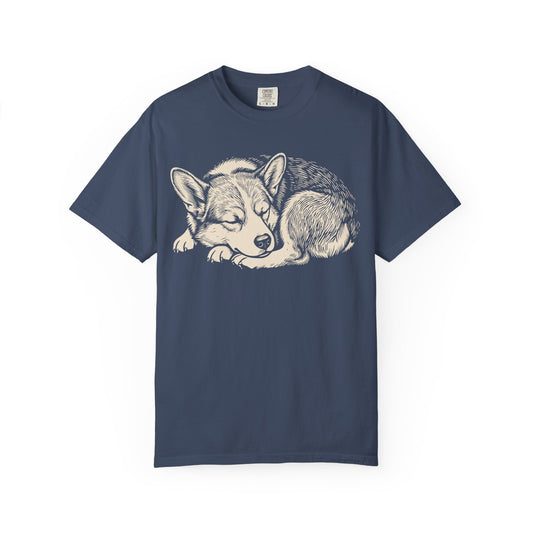 Cozy Nap Time Corgi T-Shirt from When Dogs Fly