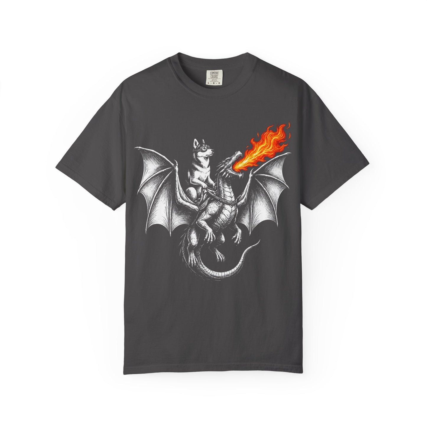 Dragon Riding Siberian Husky T-Shirt