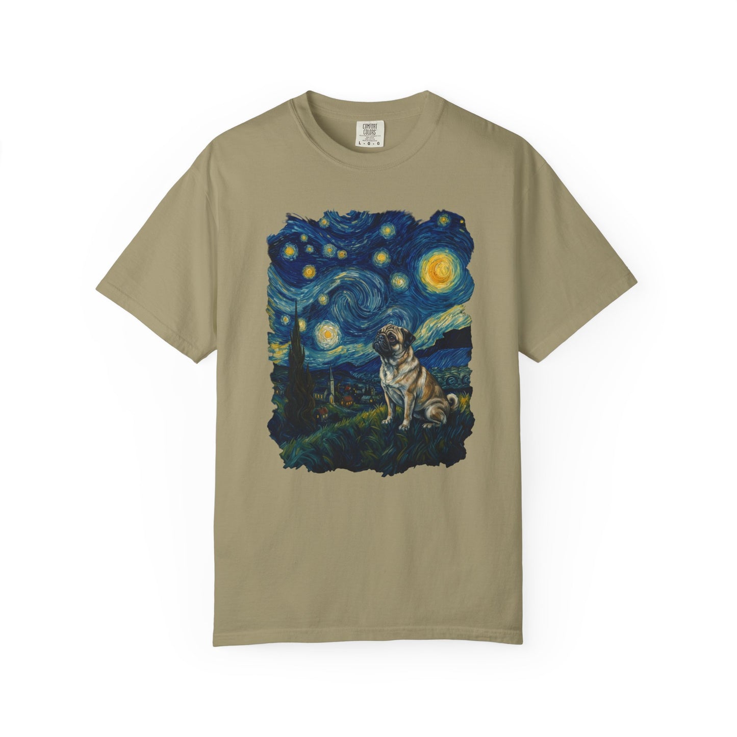 Starry Night Pug T-Shirt