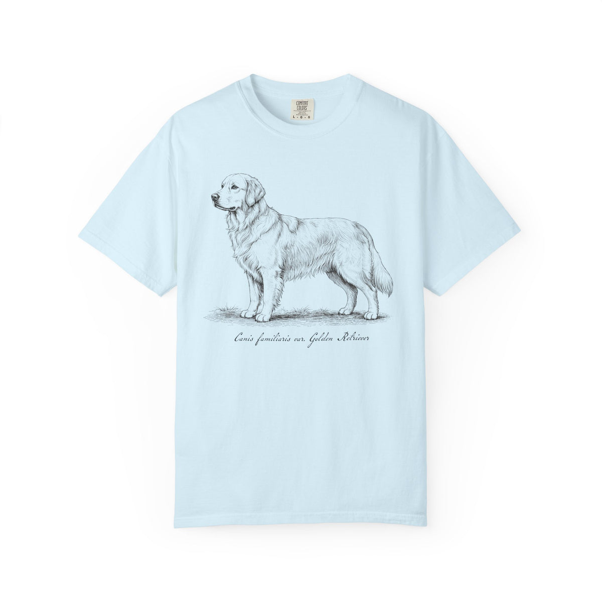 Naturalist’s Notes Golden Retriever T-Shirt in Chambray from When Dogs Fly