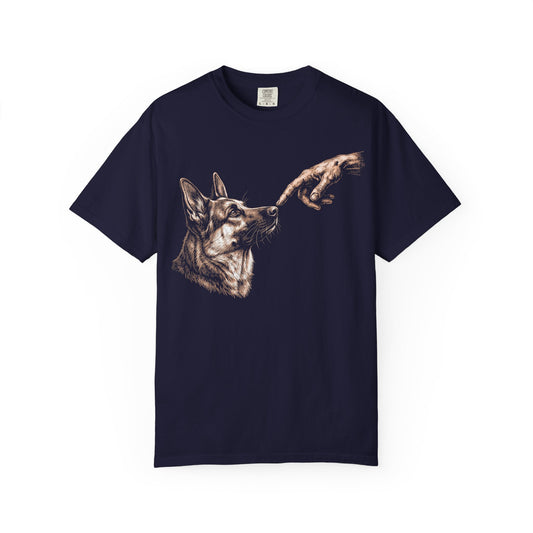 The Big Boop German Shepherd T-Shirt in True Navy from When Dogs Fly