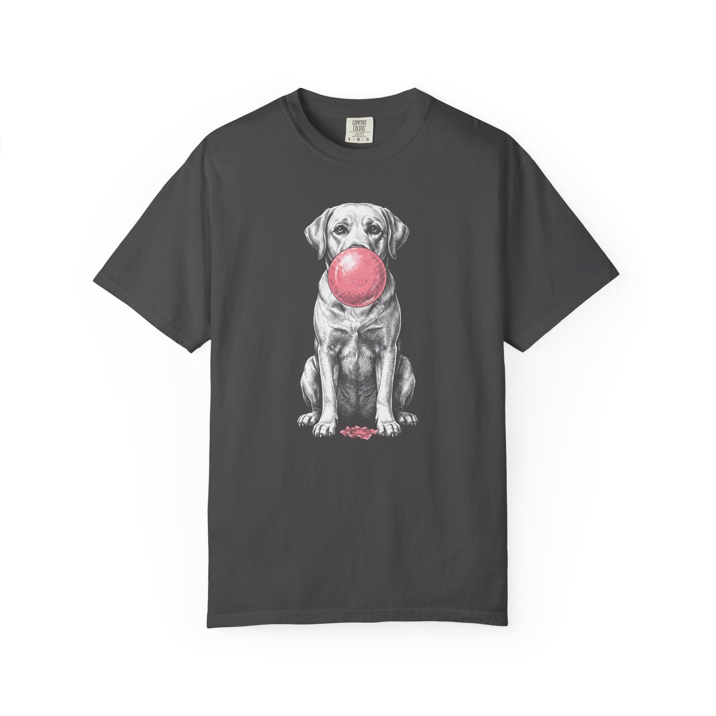 Bubblegum Labrador Retriever T-Shirt in Graphite from When Dogs Fly