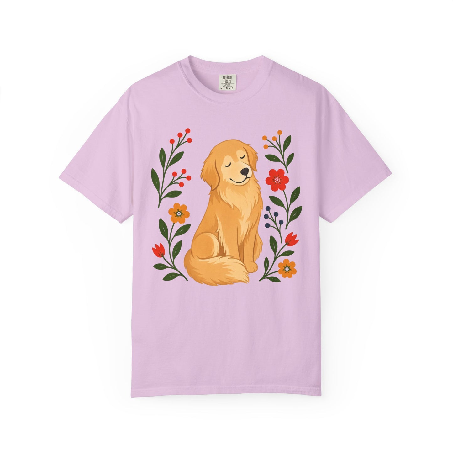 Wildflower Daydreaming Golden Retriever T-Shirt
