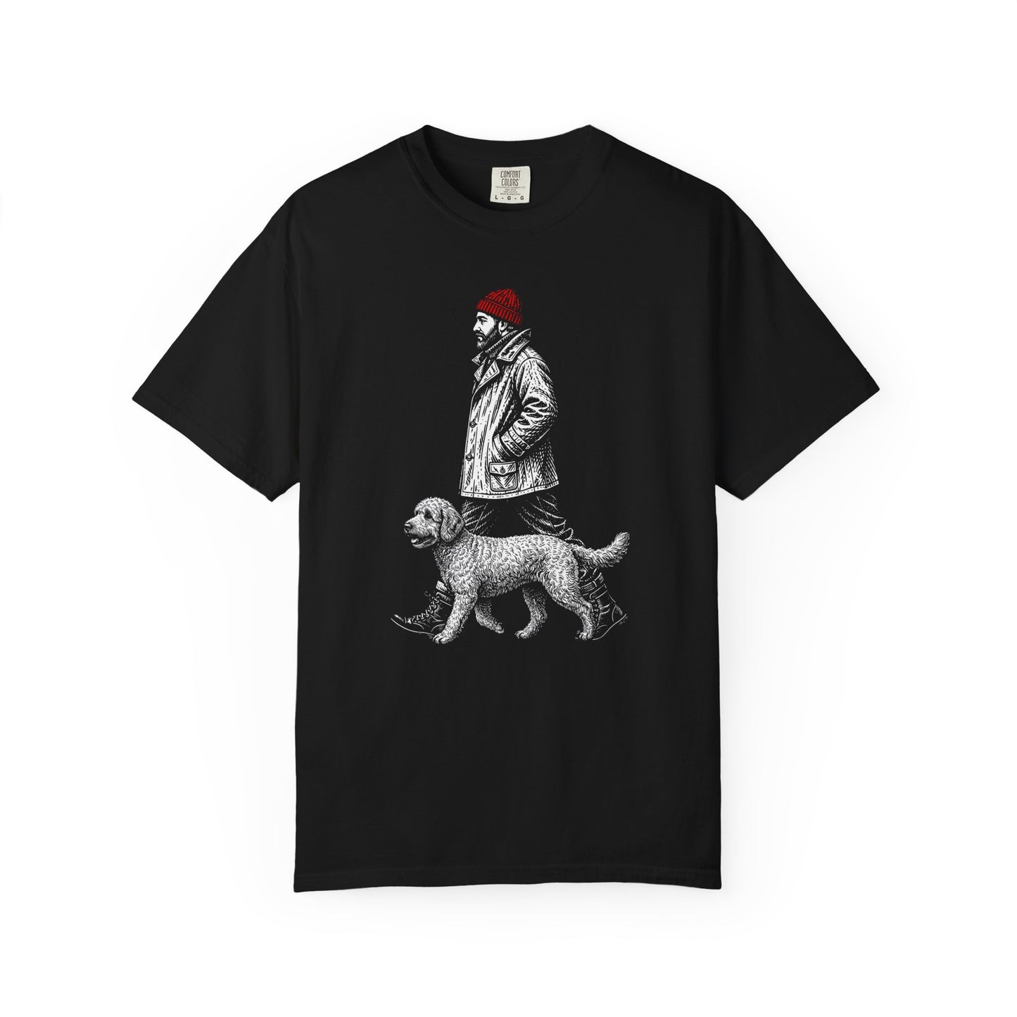 Good Company Vintage Labradoodle T-Shirt in Black from When Dogs Fly