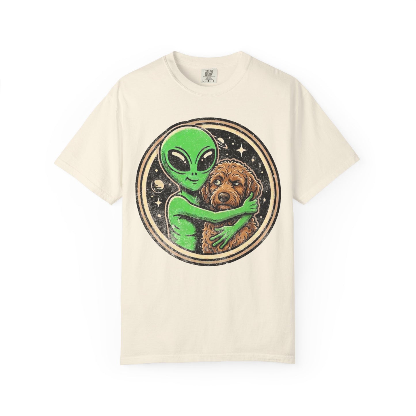 Every Alien Needs a Labradoodle T-Shirt in Ivory from When Dogs Fly