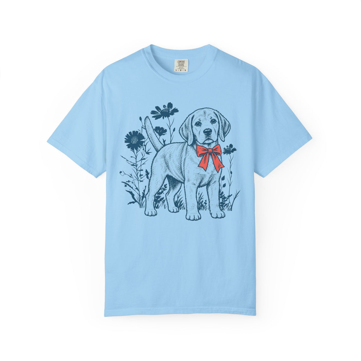 Dogs in Bloom Labrador Retriever T-Shirt in Hydrangea from When Dogs Fly
