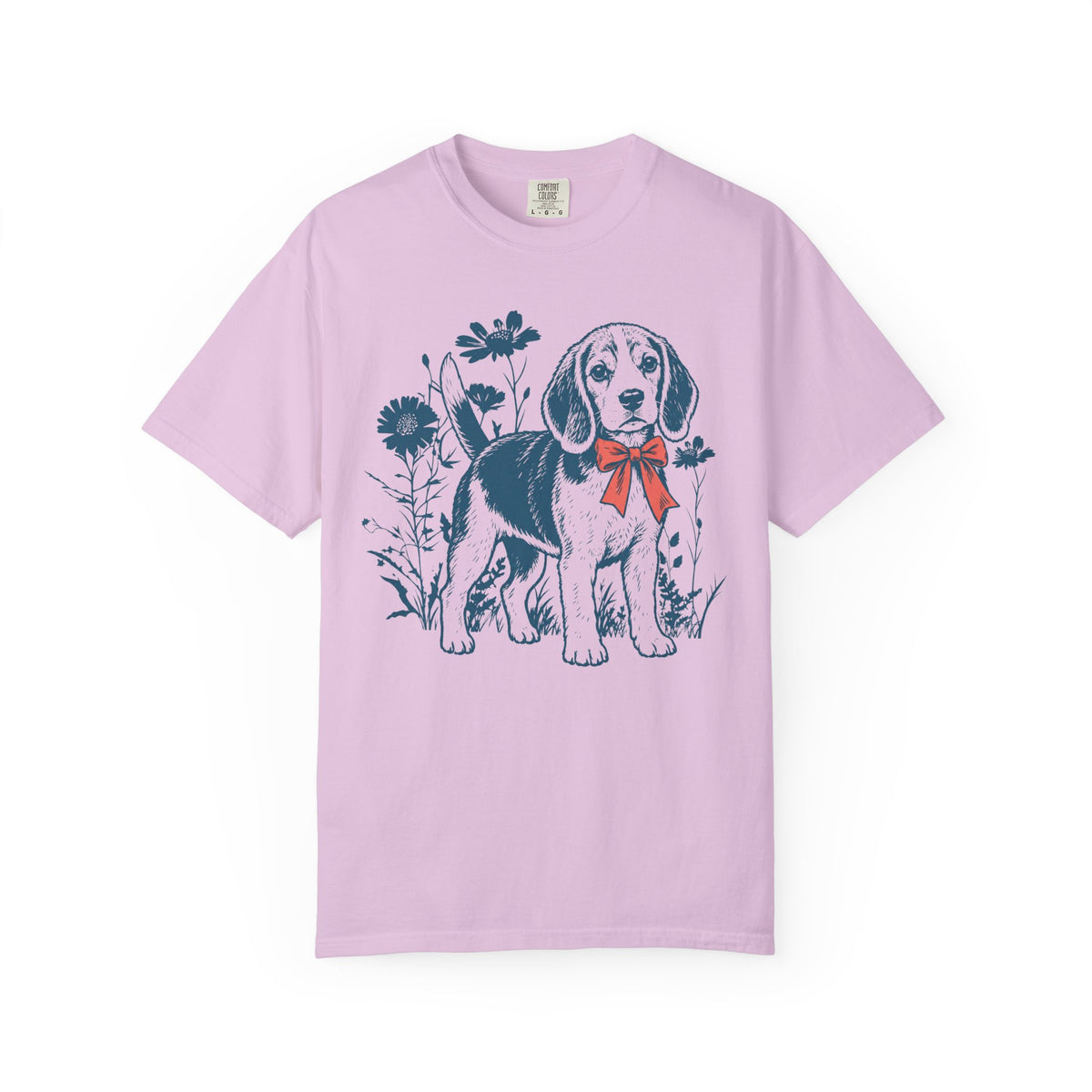 Dogs in Bloom Beagle T-Shirt in Orchid from When Dogs Fly