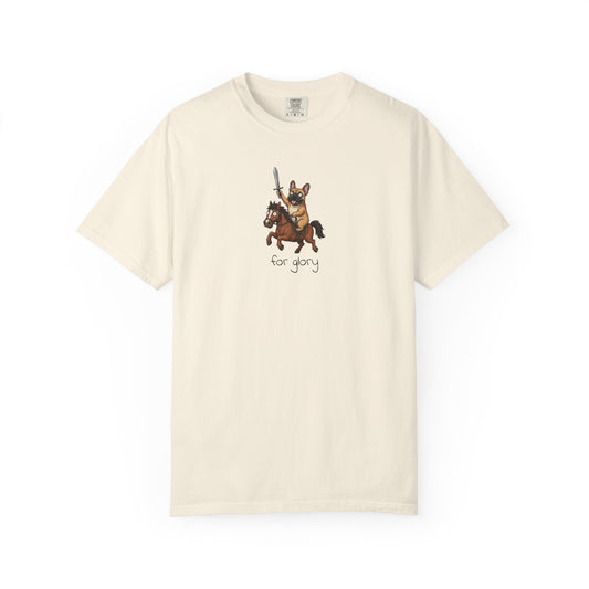 For Glory French Bulldog T-Shirt in Ivory from When Dogs Fly