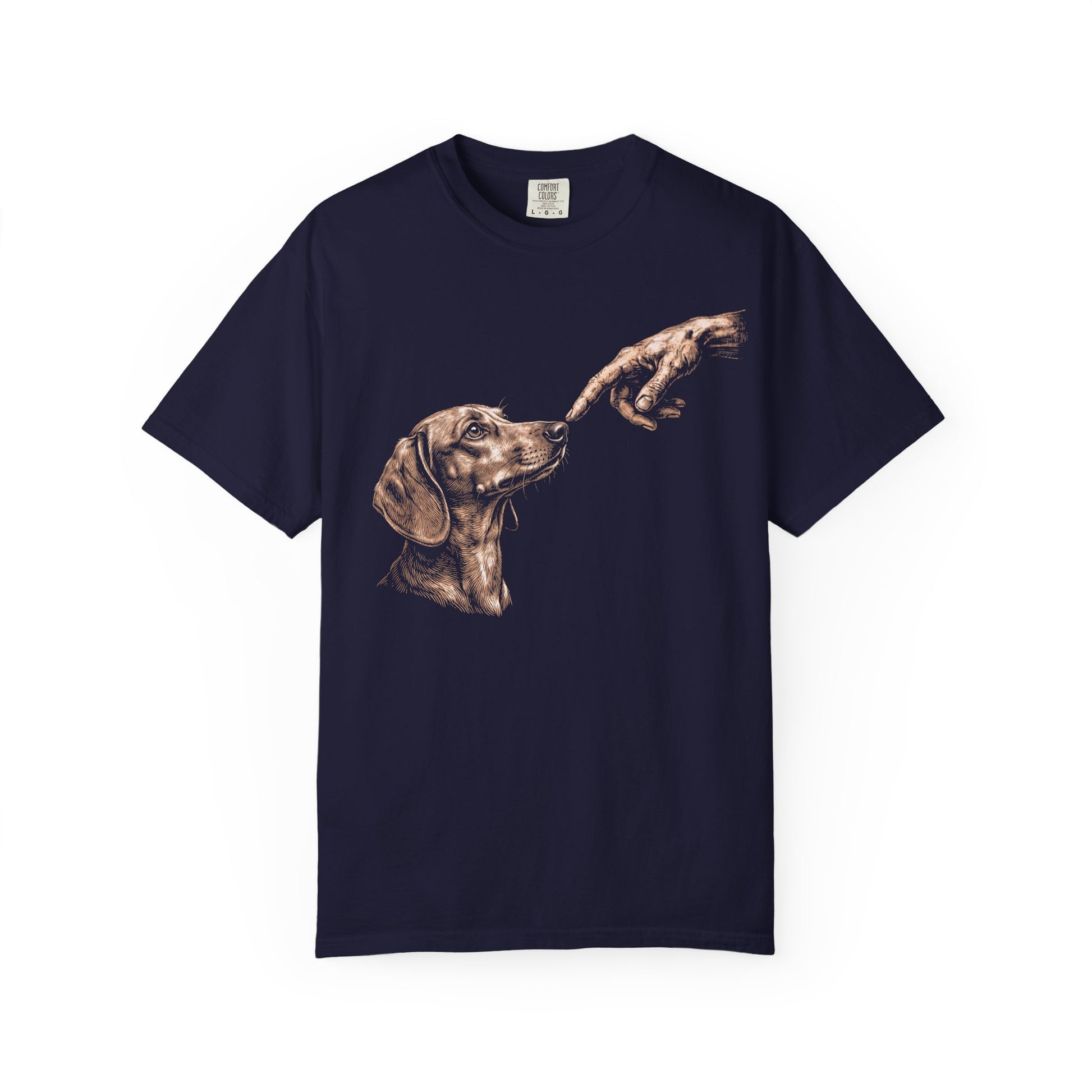 The Big Boop Dachshund T-Shirt in True Navy from When Dogs Fly