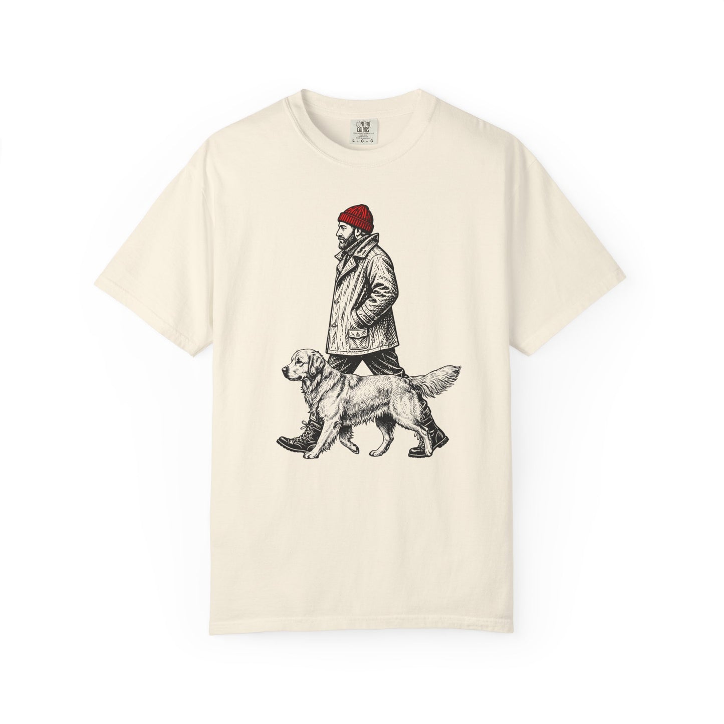 Good Company Vintage Golden Retriever T-Shirt in Ivory from When Dogs Fly