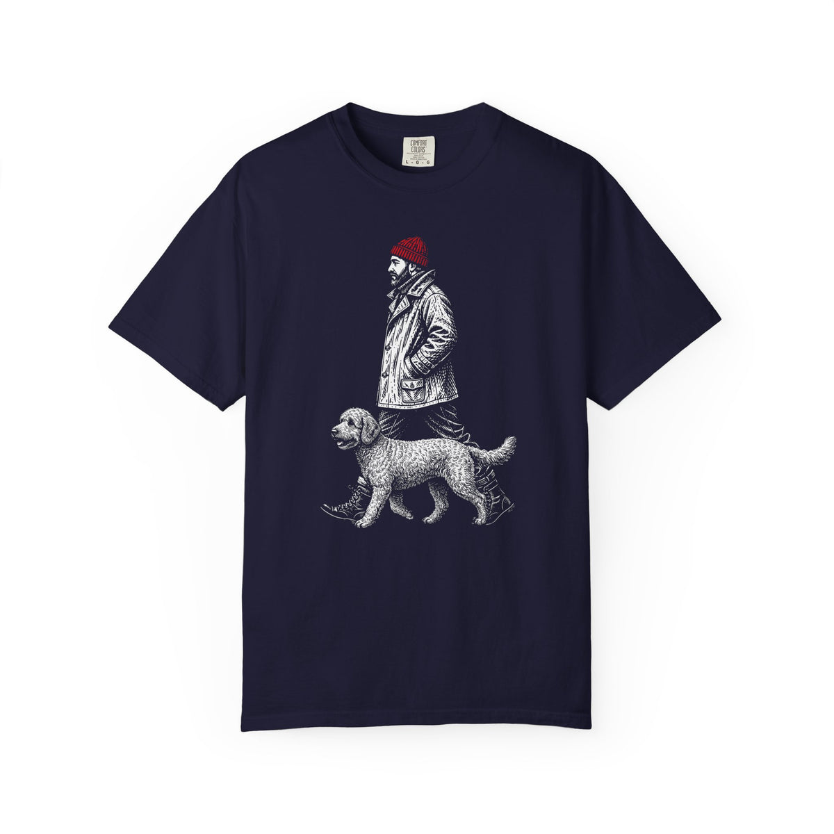 Good Company Vintage Labradoodle T-Shirt in True Navy from When Dogs Fly