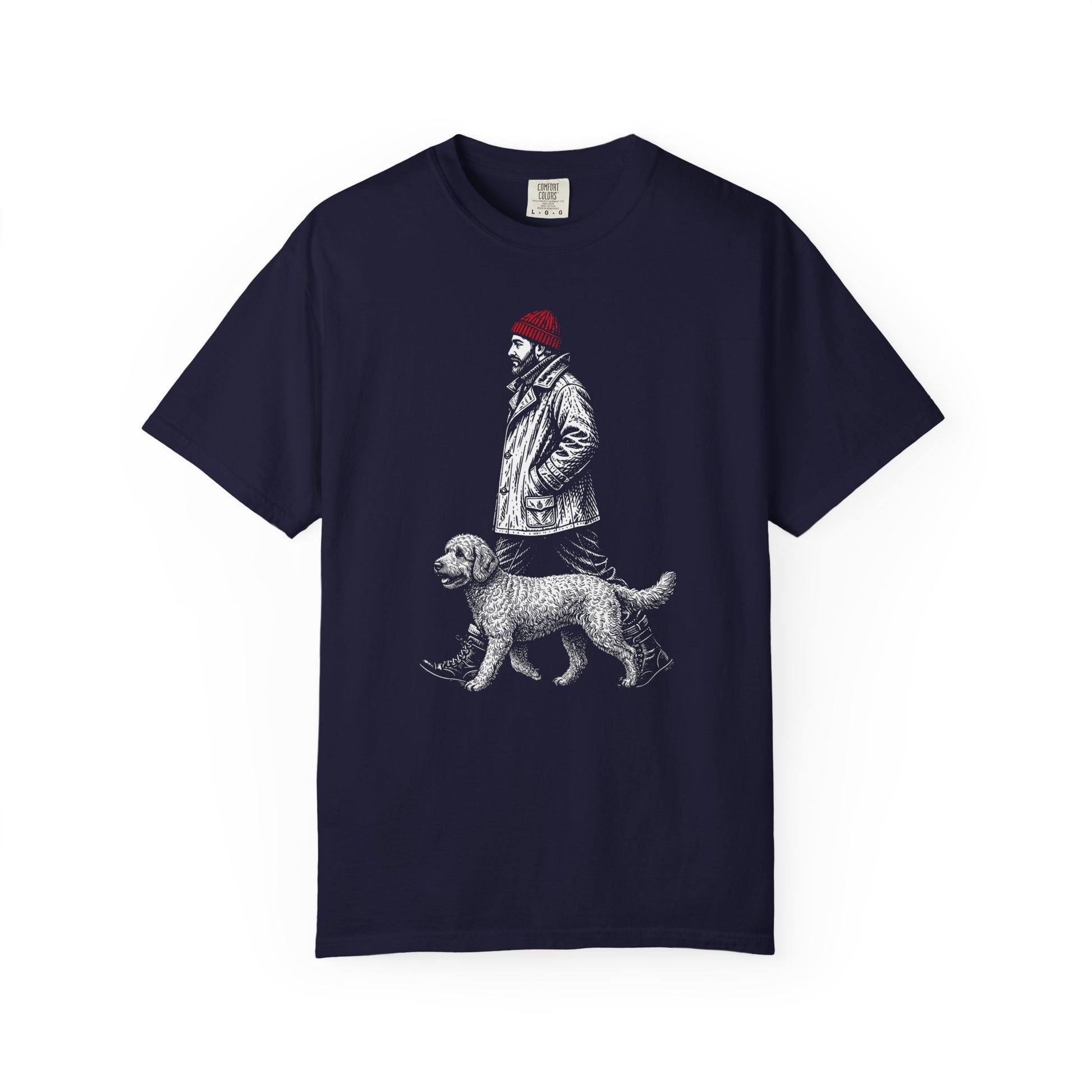 Good Company Vintage Labradoodle T-Shirt in True Navy from When Dogs Fly